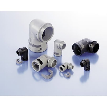 Pma Conduit Fitting Elbow, 1/2 in, Polyamide/Nylon 6, Black BVWV-N027